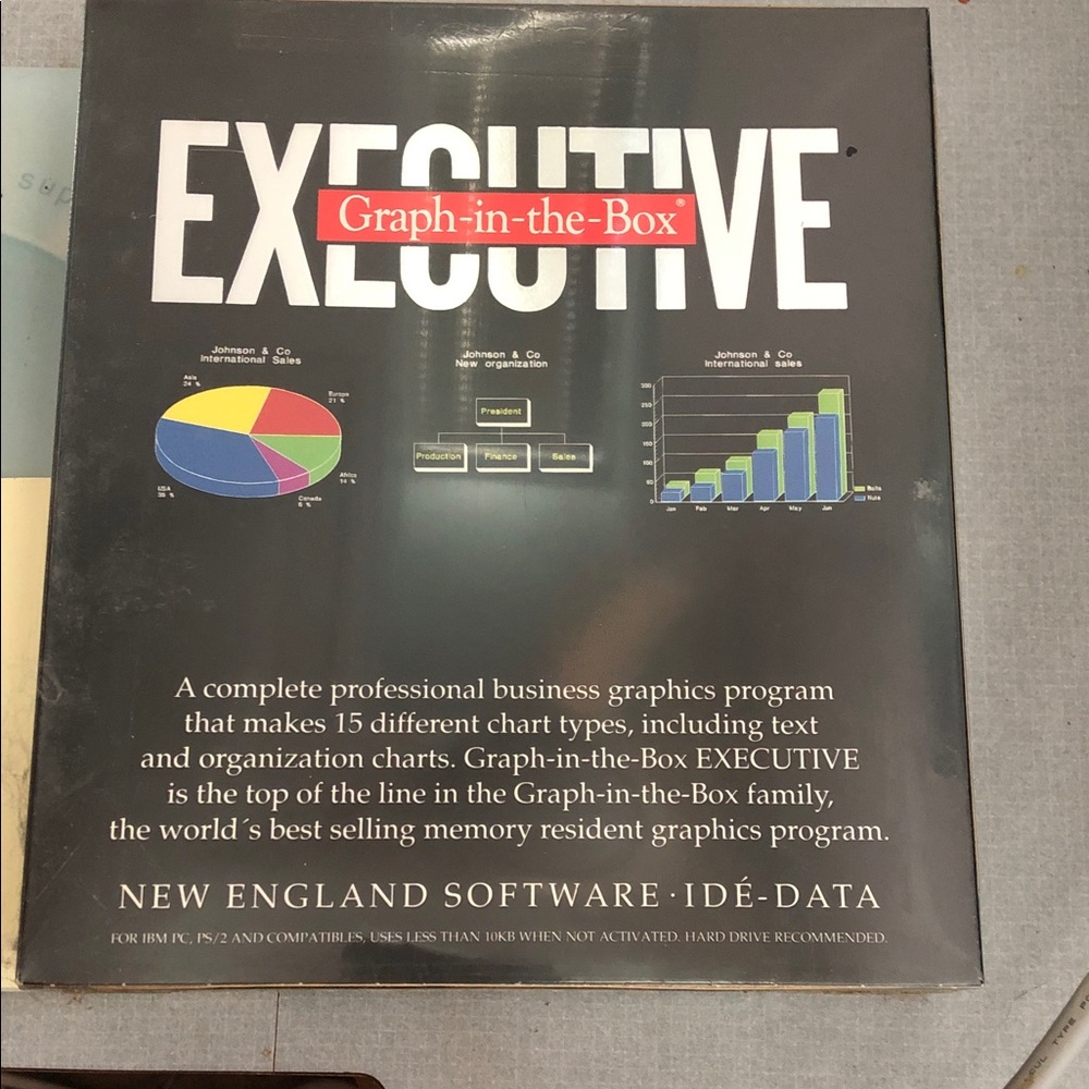 EXECUTIVE Graph-in-the-Box Professional Business Graphics Software - Black